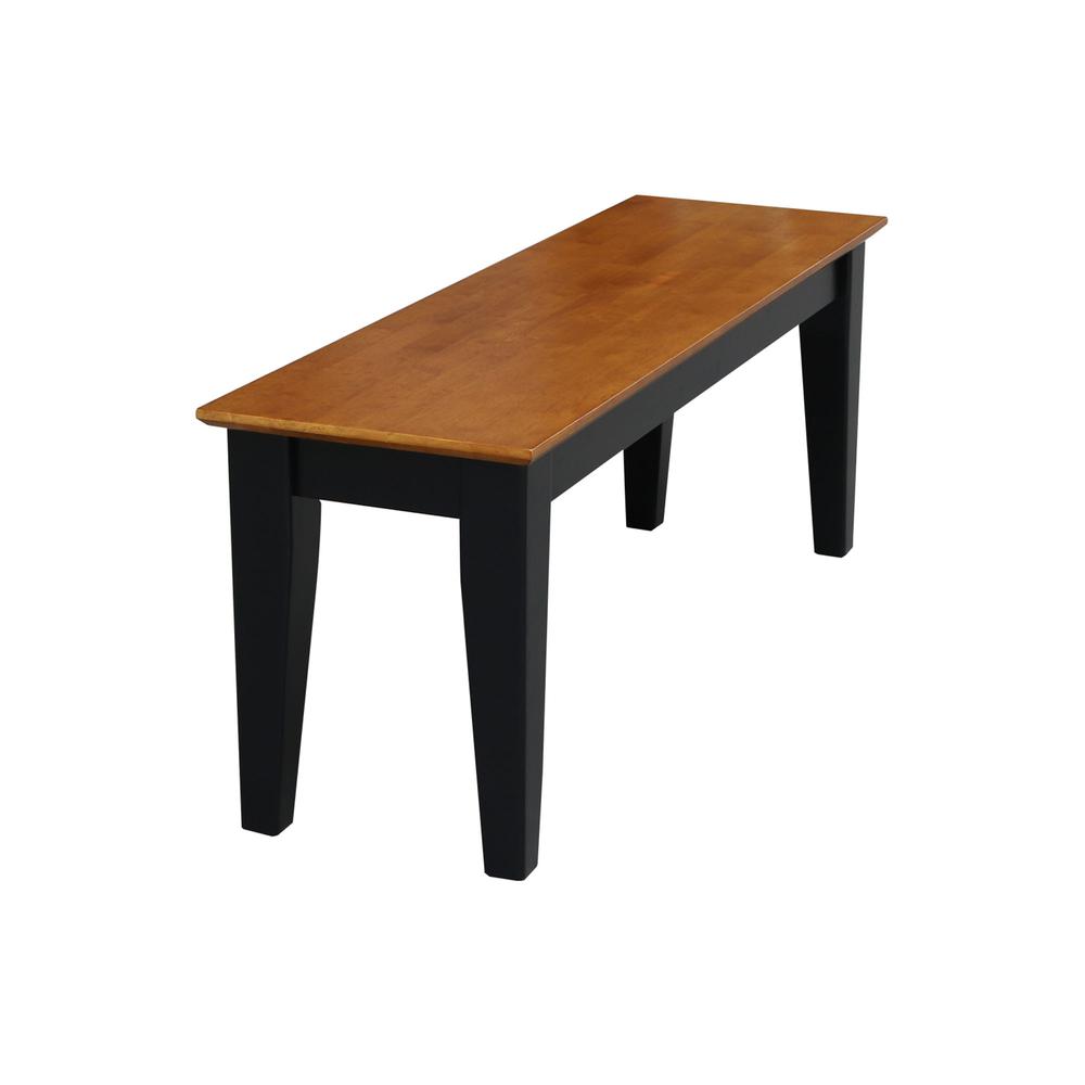 Shaker Bench, Black/Cherry. Picture 4