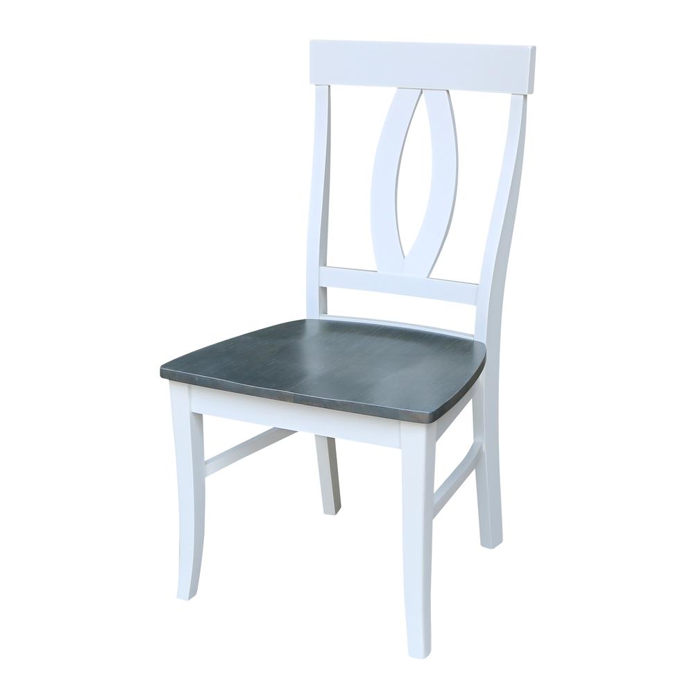 Set of Two Cosmo Verona Chairs, White/Heather gray. Picture 1