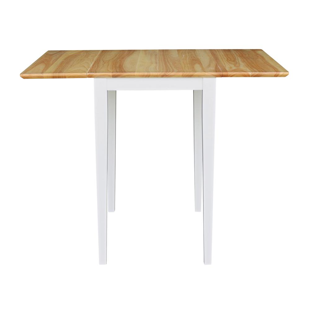 Small Dropleaf Table, White / Natural. Picture 4