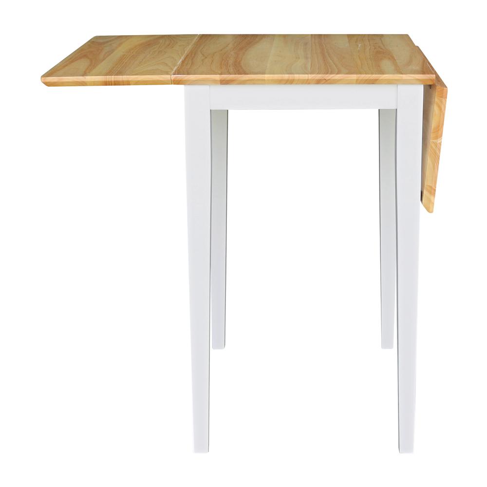 Small Dropleaf Table, White / Natural. Picture 2