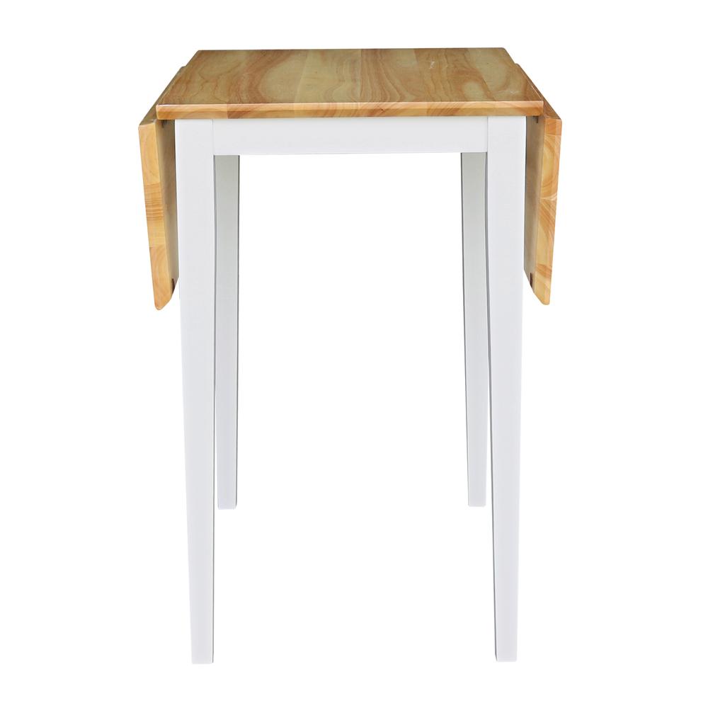 Small Dropleaf Table, White / Natural. Picture 3
