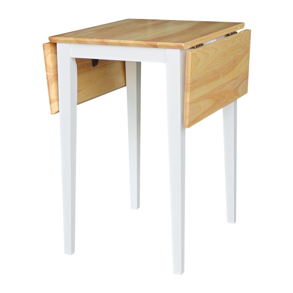 Small Dropleaf Table, White / Natural. Picture 9