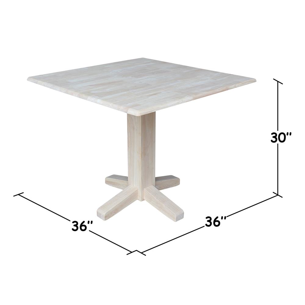 International Concepts 36x36 2 Counter Height Stools in Cinnamon/Espresso Dining Table