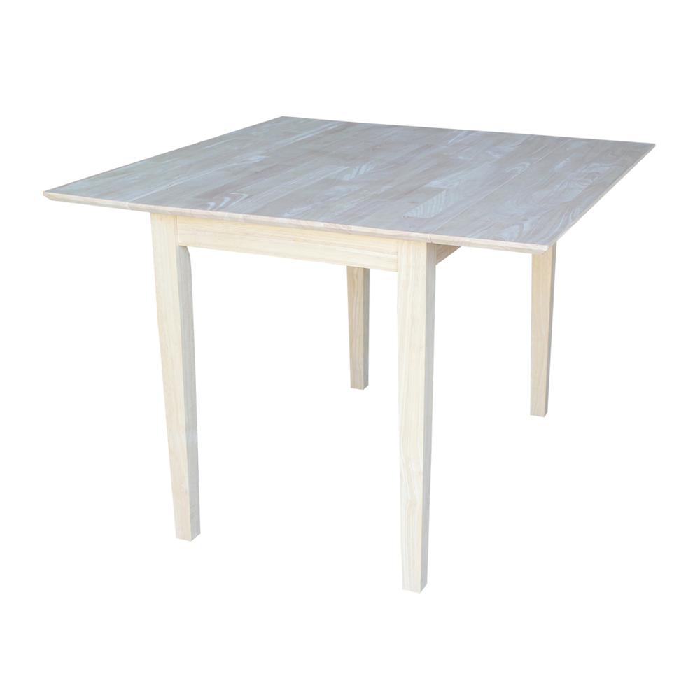 Dual Drop Leaf Dining Table - Square, Unfinished. Picture 9