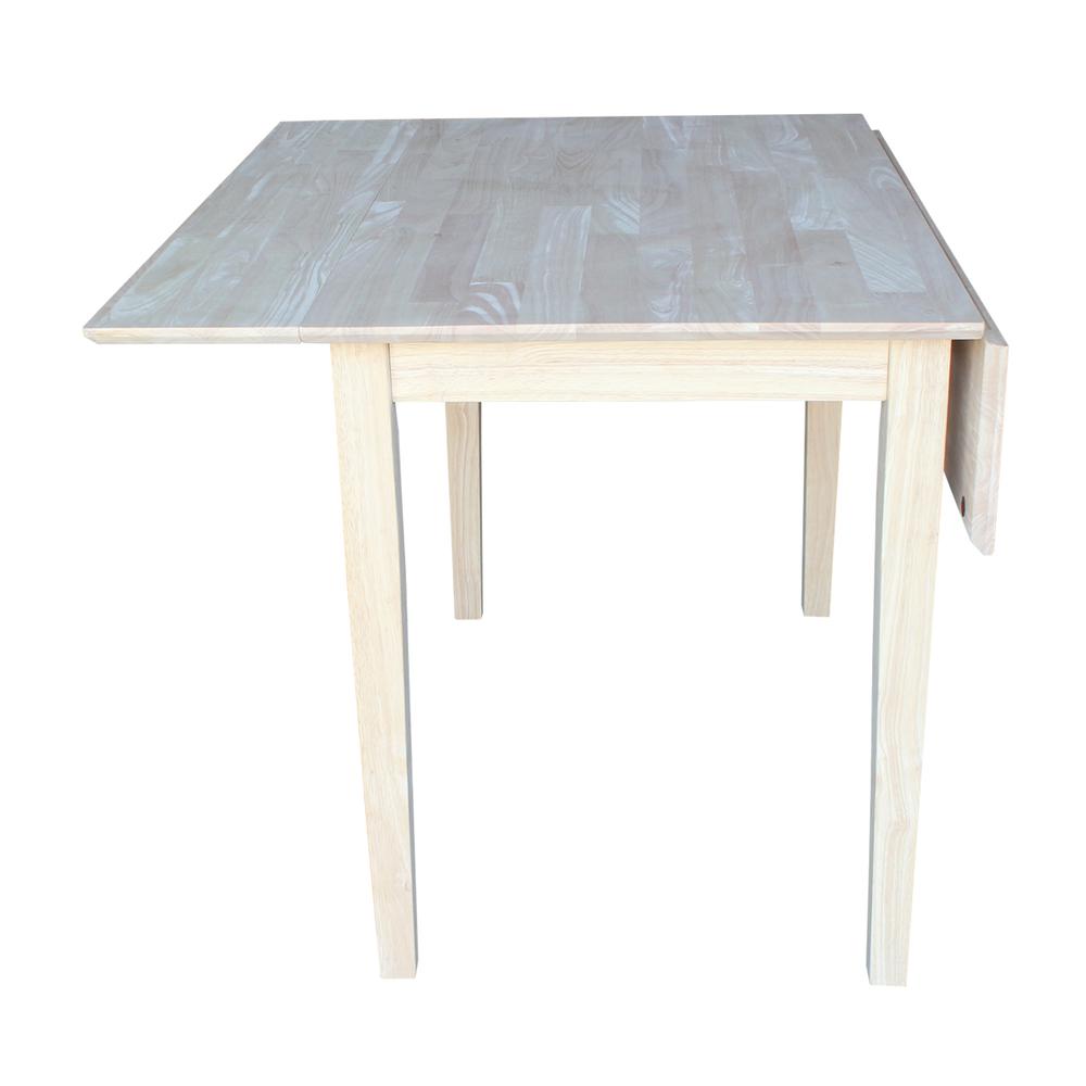 Dual Drop Leaf Dining Table - Square, Unfinished. Picture 1