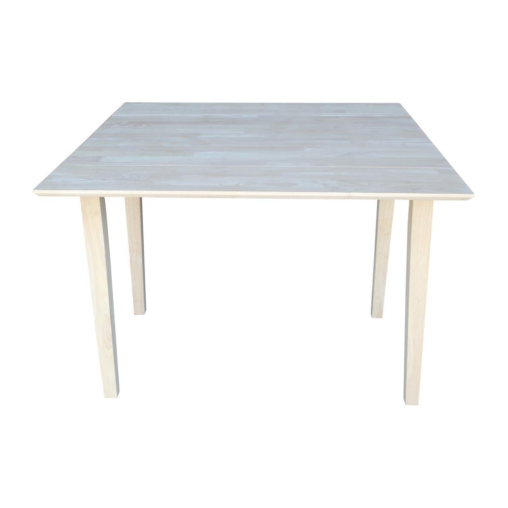 Dual Drop Leaf Dining Table - Square, Unfinished. Picture 5