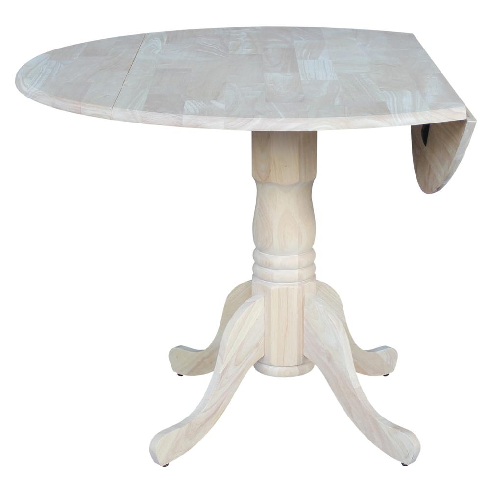 42" Round Dual Drop Leaf Pedestal Table. Picture 8