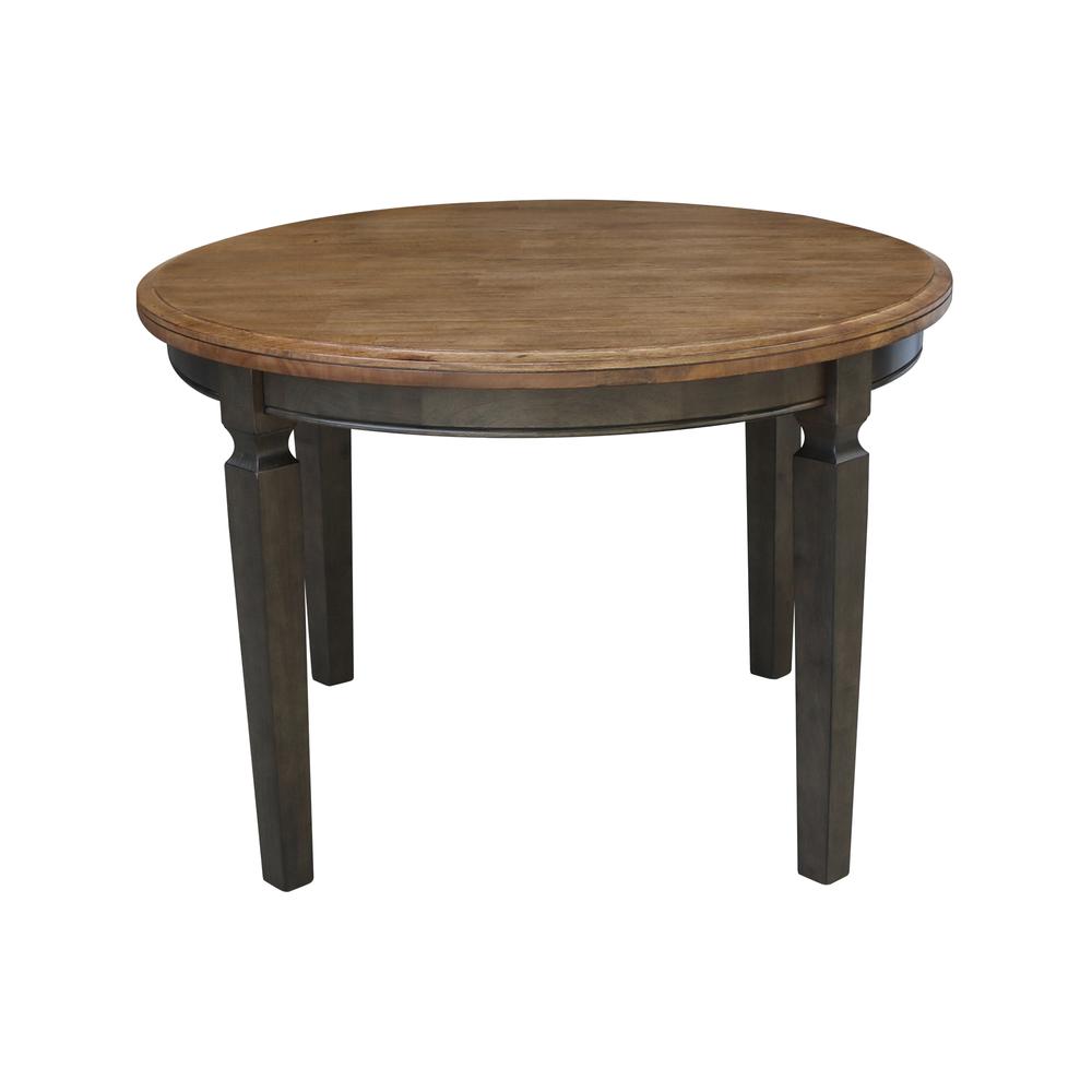 44 x 44 in. Round Top Dining Table in Hickory/Washed Coal. Picture 2