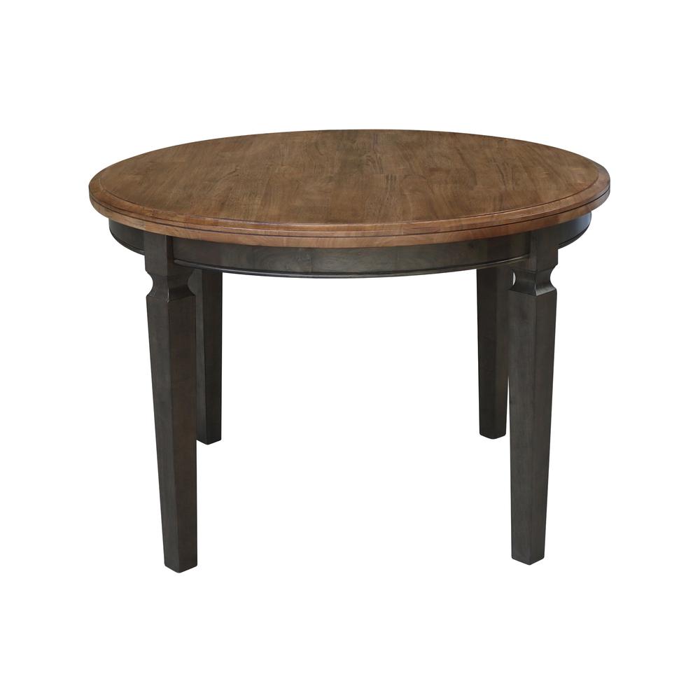 44 x 44 in. Round Top Dining Table in Hickory/Washed Coal. Picture 3