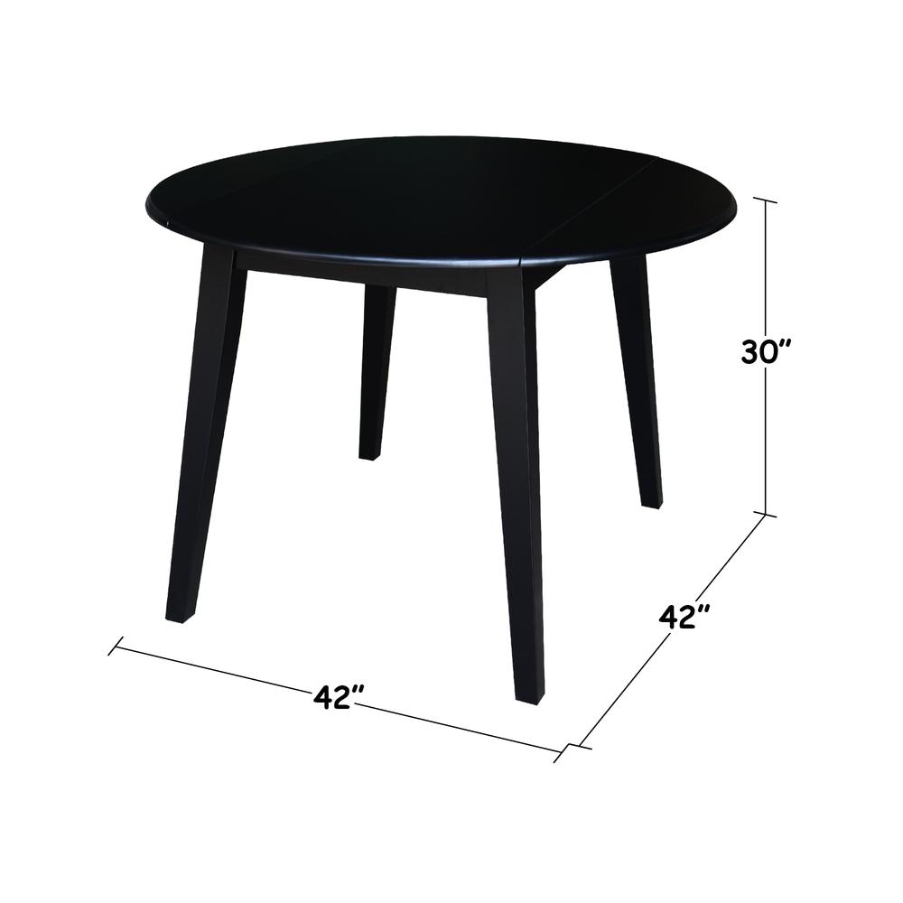 42" Round Dual Drop Leaf Table. Picture 4