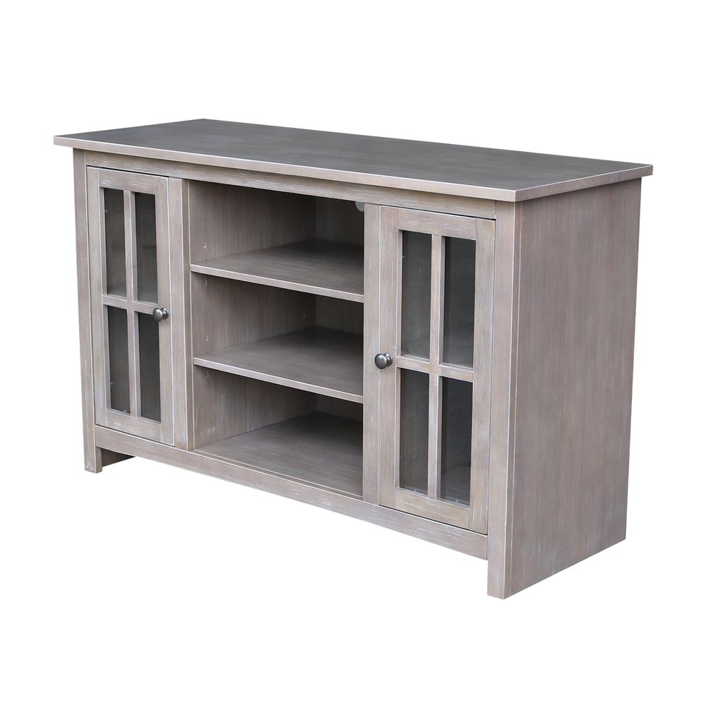Entertainment / TV Stand - With 2 Doors - 48", Washed Gray Taupe. Picture 9
