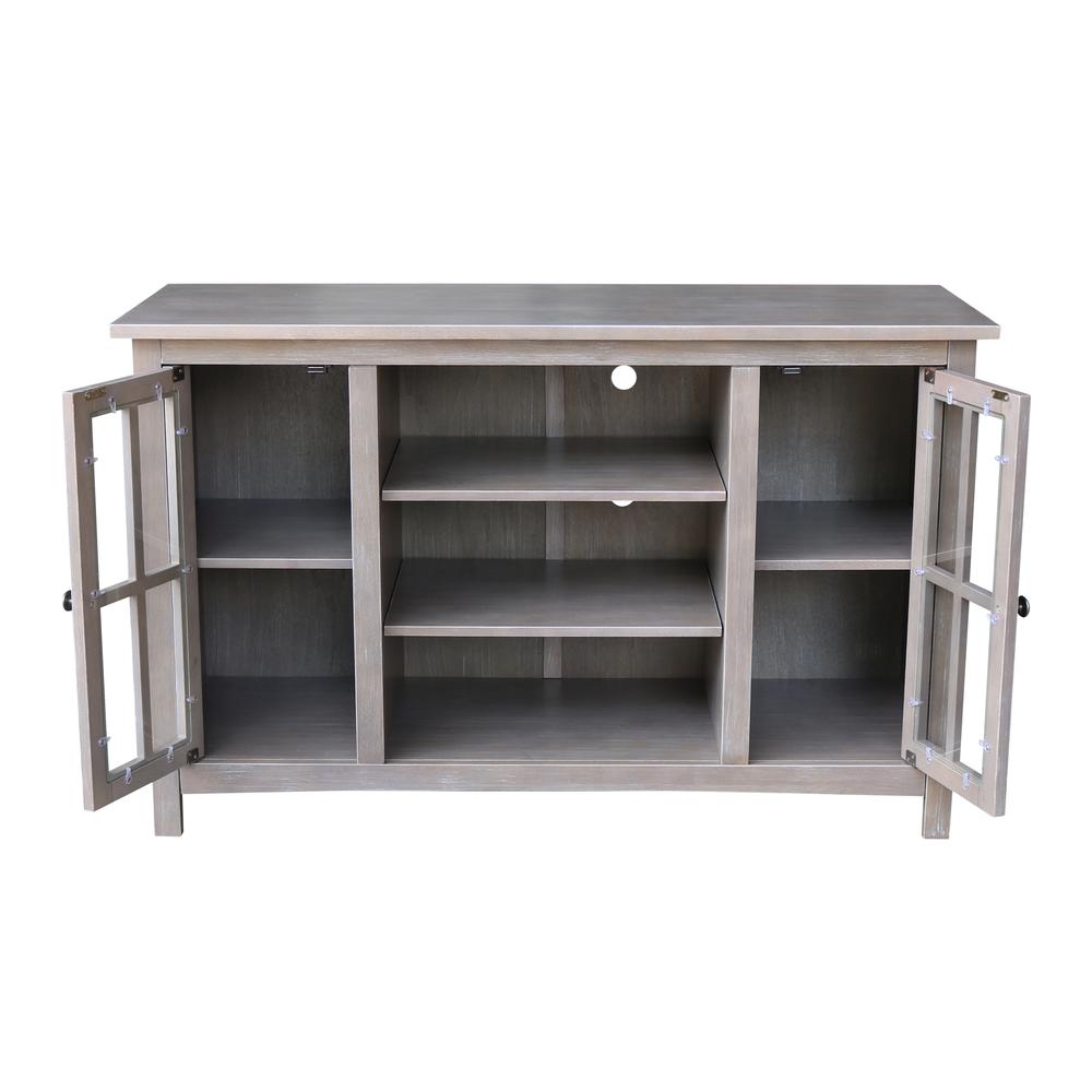 Entertainment / TV Stand - With 2 Doors - 48", Washed Gray Taupe. Picture 3