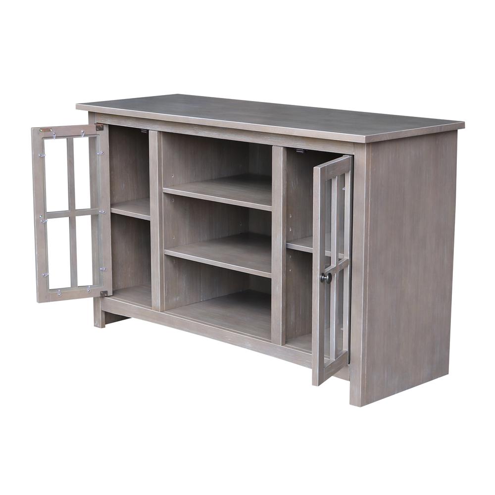 Entertainment / TV Stand - With 2 Doors - 48", Washed Gray Taupe. Picture 5