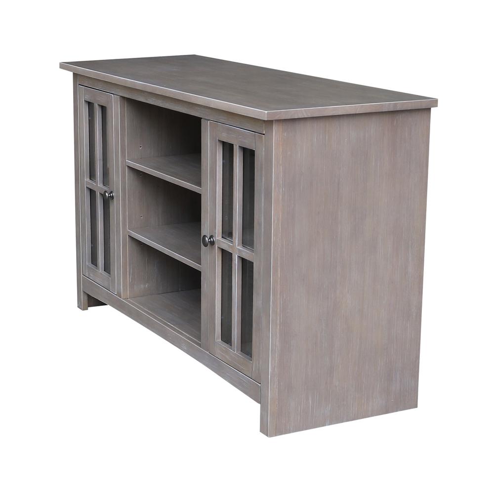 Entertainment / TV Stand - With 2 Doors - 48", Washed Gray Taupe. Picture 7