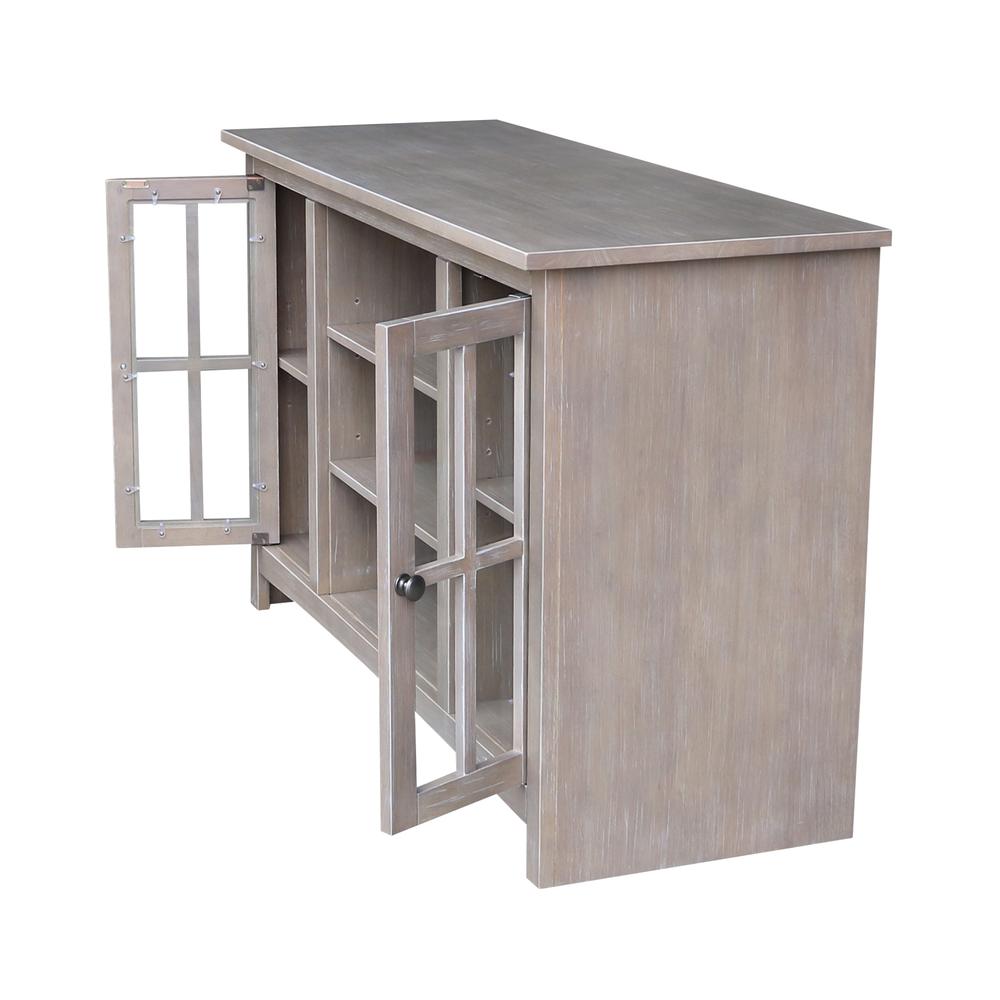 Entertainment / TV Stand - With 2 Doors - 48", Washed Gray Taupe. Picture 6