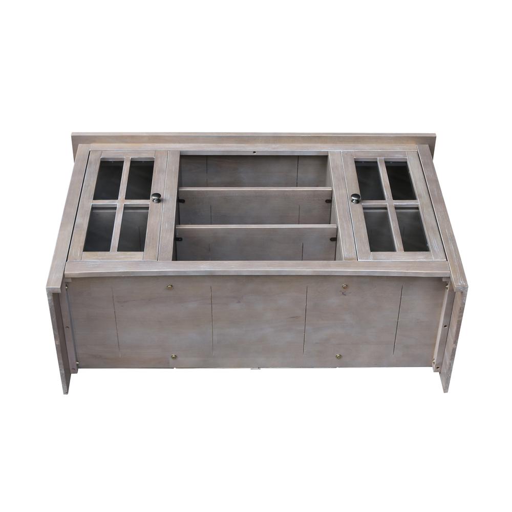 Entertainment / TV Stand - With 2 Doors - 48", Washed Gray Taupe. Picture 8