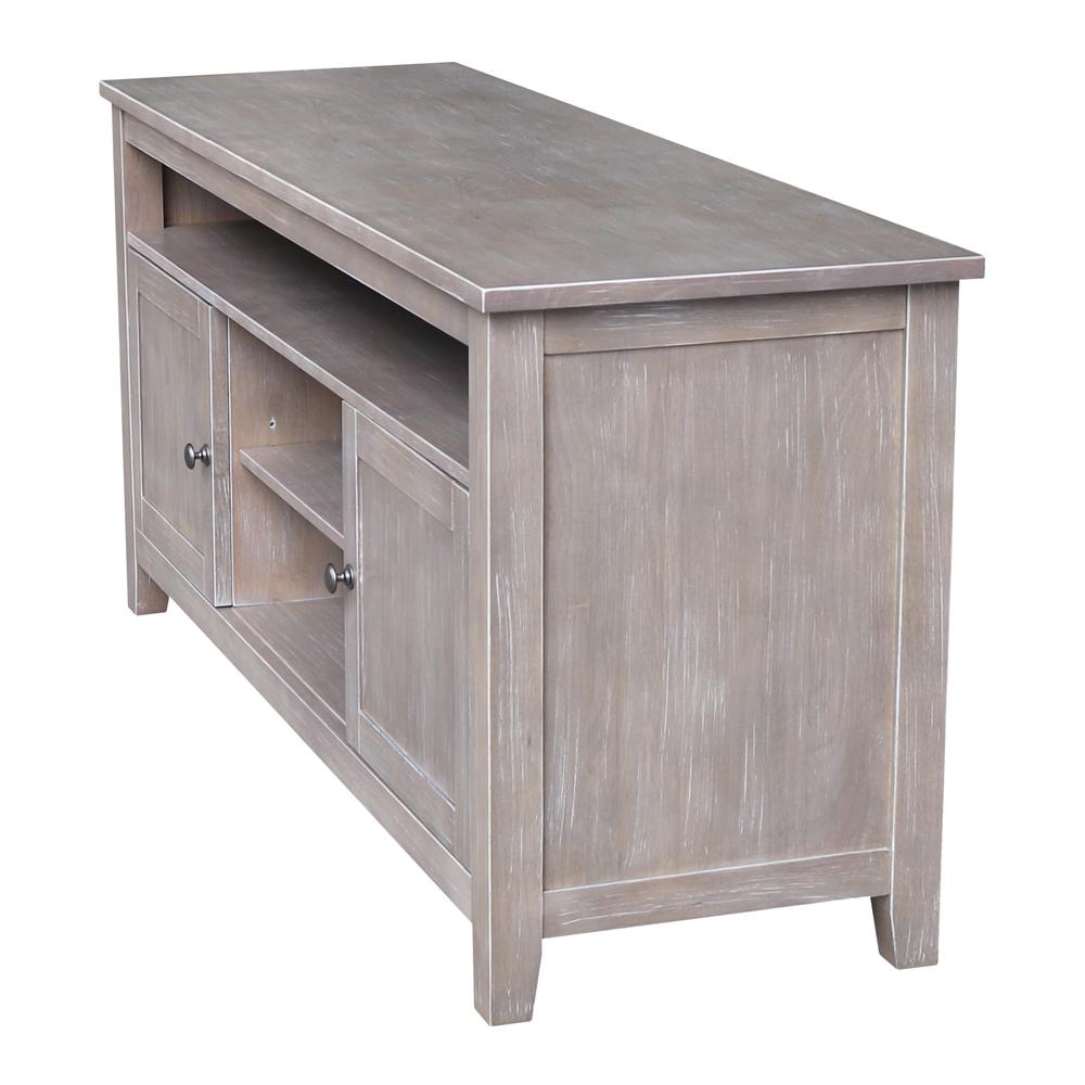 Entertainment / TV Stand - With 2 Doors, Washed Gray Taupe. Picture 7