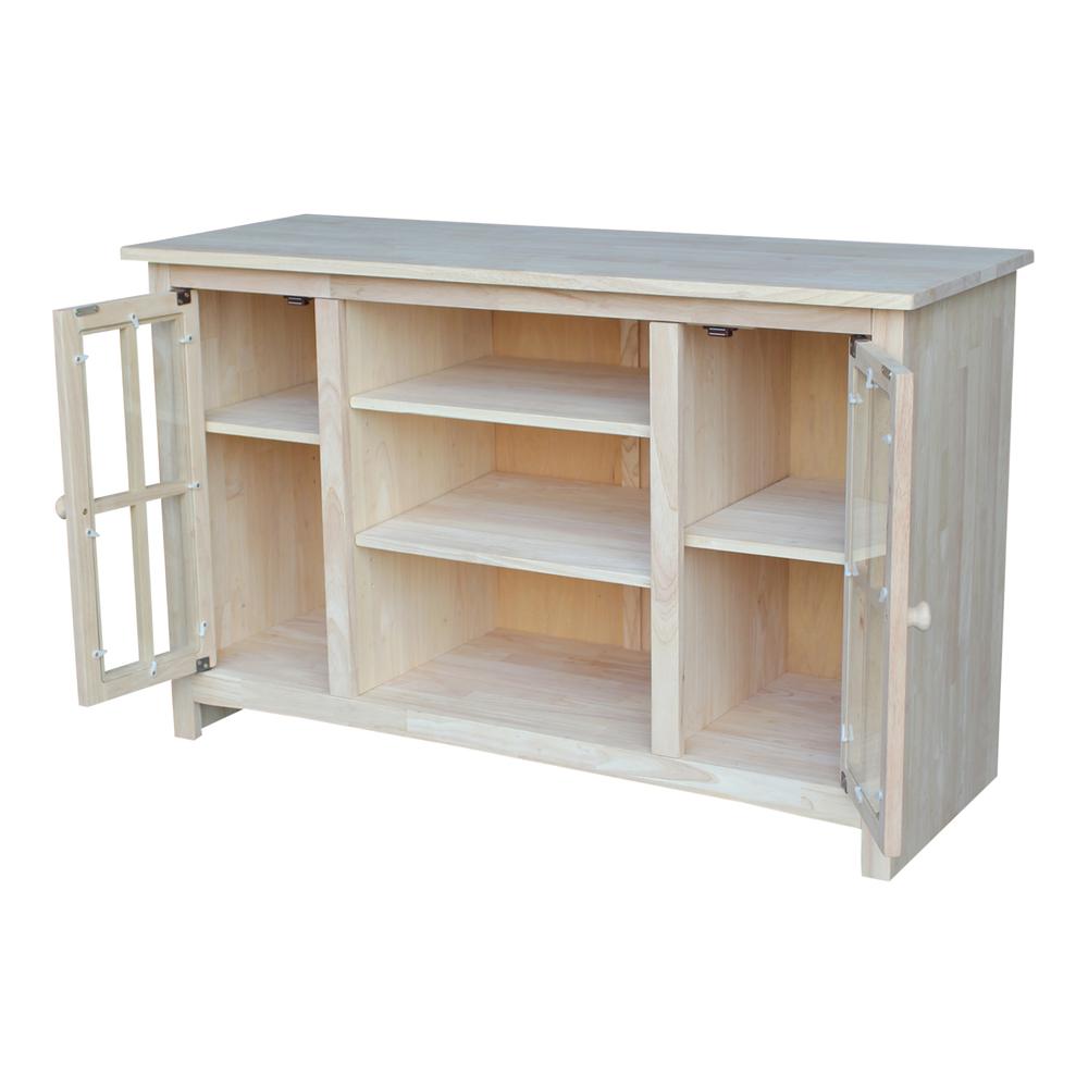 Entertainment / TV Stand - With 2 Doors - 48", Unfinished. Picture 3