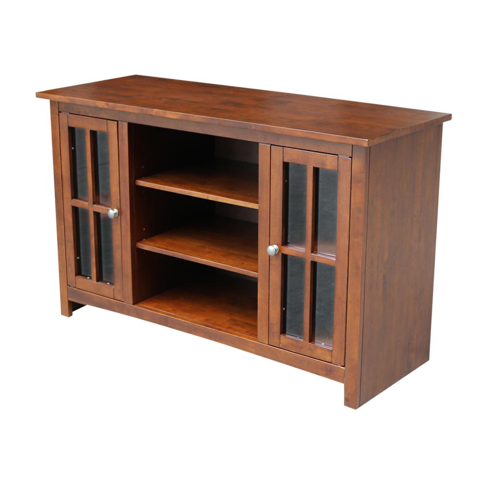 Entertainment / TV Stand - With 2 Doors - 48", Espresso. Picture 10