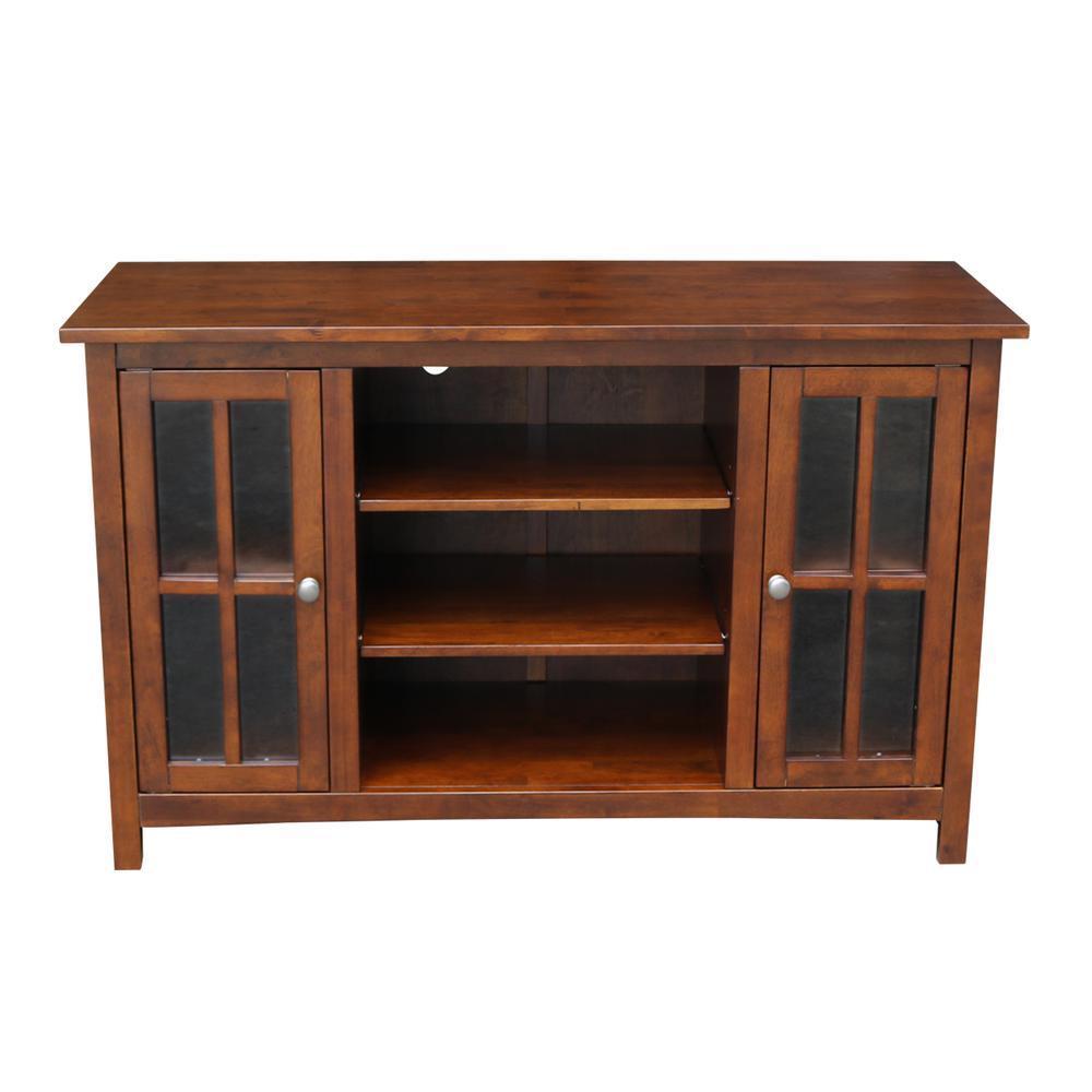Entertainment / TV Stand - With 2 Doors - 48", Espresso. Picture 4