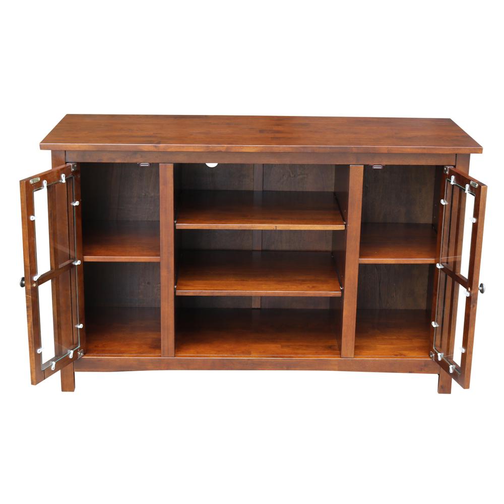 Entertainment / TV Stand - With 2 Doors - 48", Espresso. Picture 3