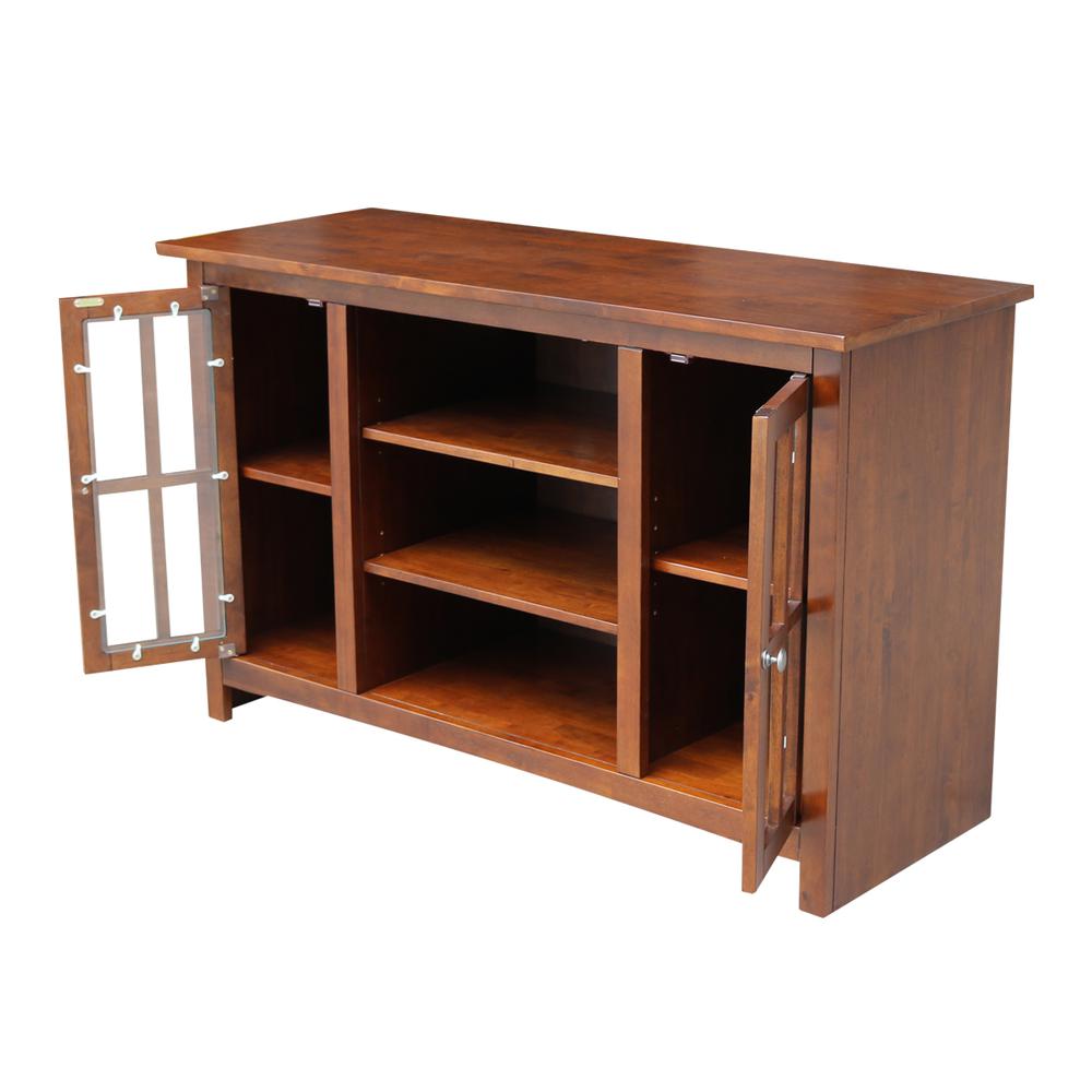 Entertainment / TV Stand - With 2 Doors - 48", Espresso. Picture 5