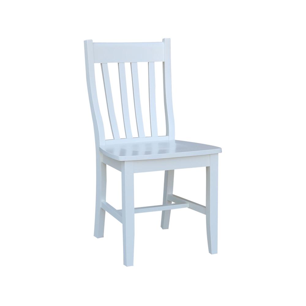 Set of Two Cafe Chairs, White. Picture 7