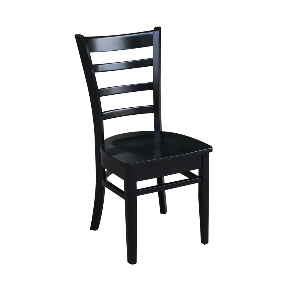 Set of Two Emily Side Chairs, Black. Picture 9