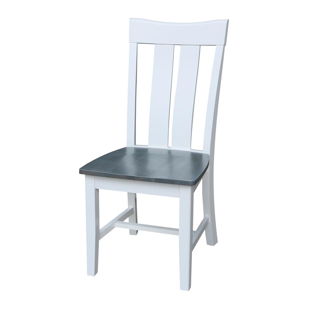 Set of Two Ava Chairs, White/Heather gray. Picture 1