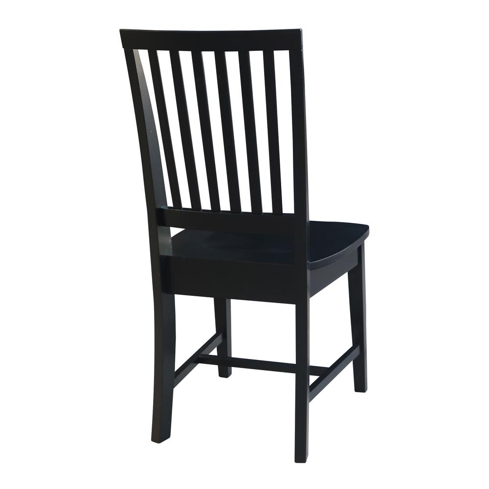 Set of Two Mission Side Chairs, Black. Picture 8