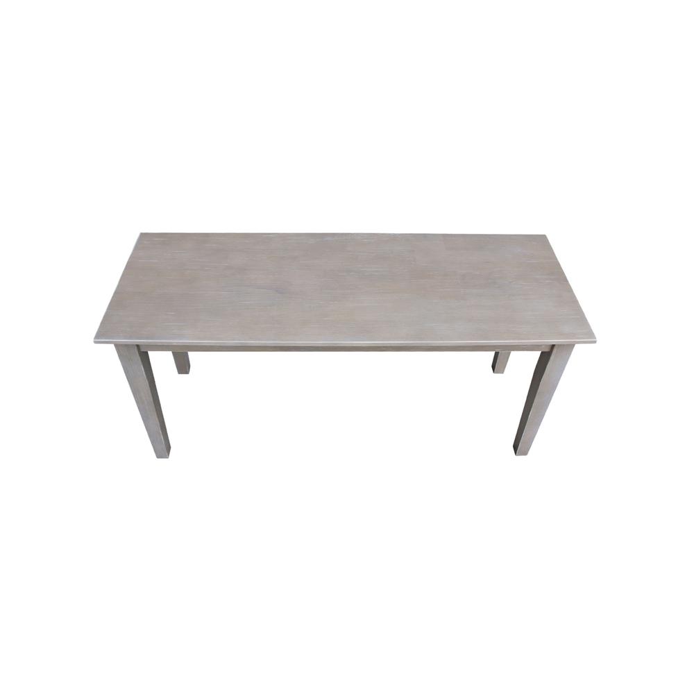 Shaker Styled Bench , Washed Gray Taupe. Picture 2