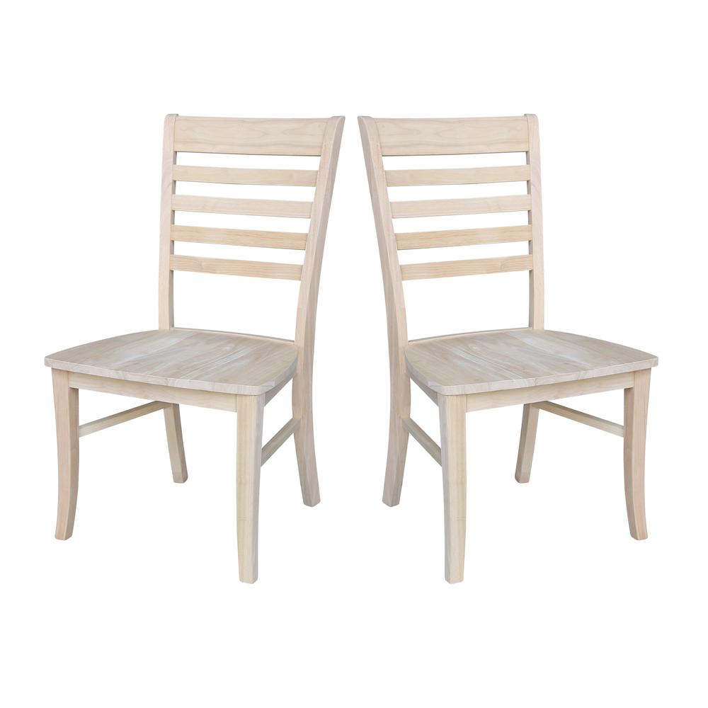Set of Two Roma Ladderback Chairs, Unfinished. Picture 10