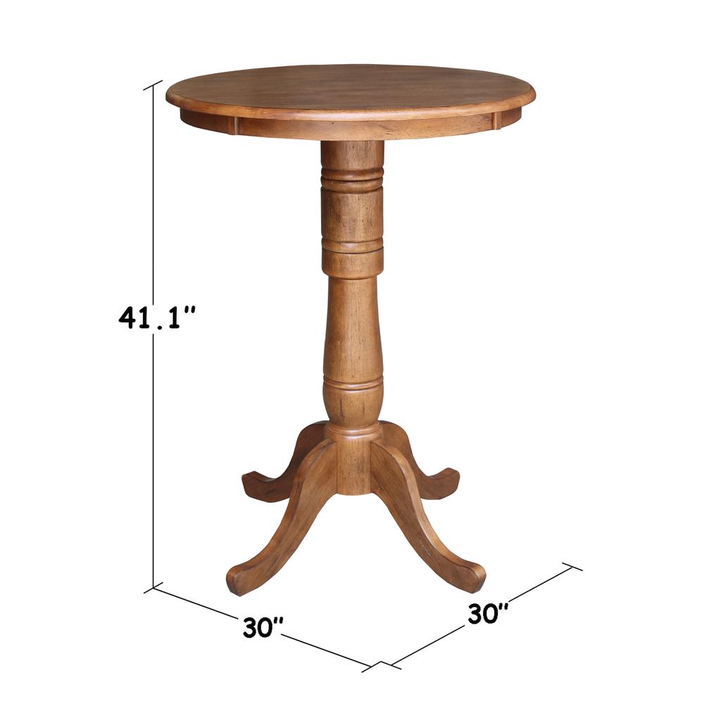 30" Round Top Pedestal Table - 41.1" Height. Picture 3