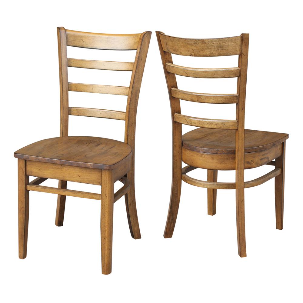 Set of Two Emily Side Chairs, Pecan. Picture 9