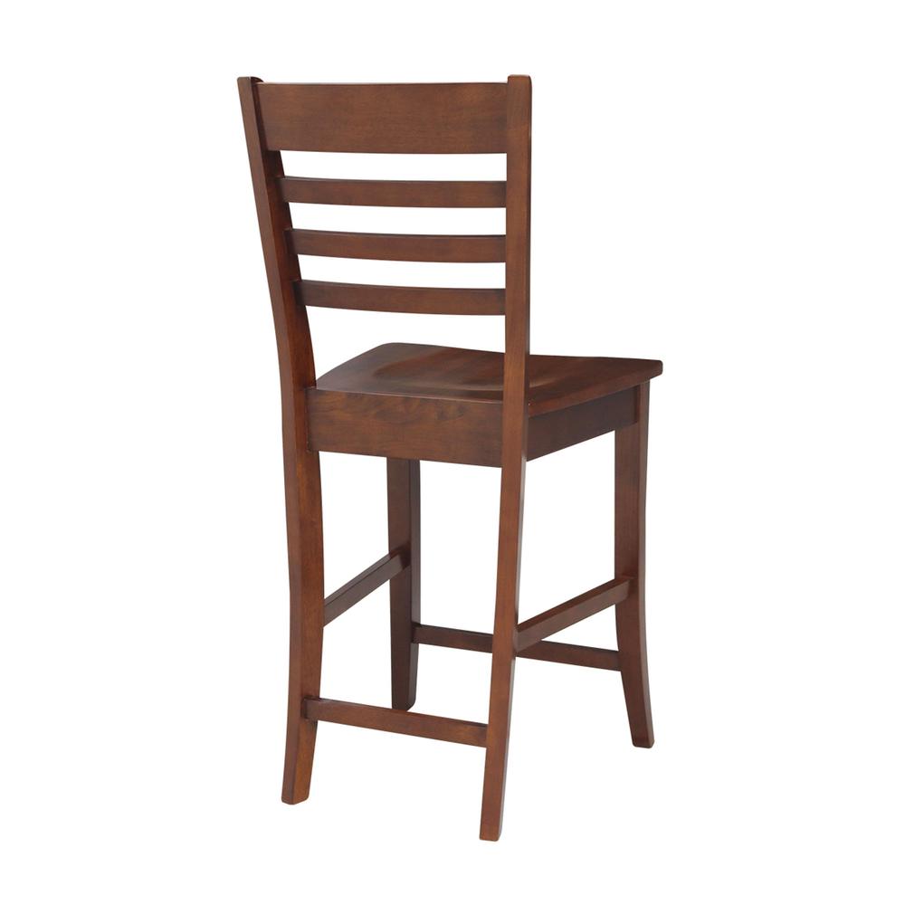 Roma Counter height Stool - 24" Seat Height, Espresso. Picture 10