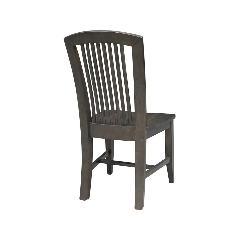 Set of Two Solid Wood Soma Mission Dining Chairs in Coal. Picture 3