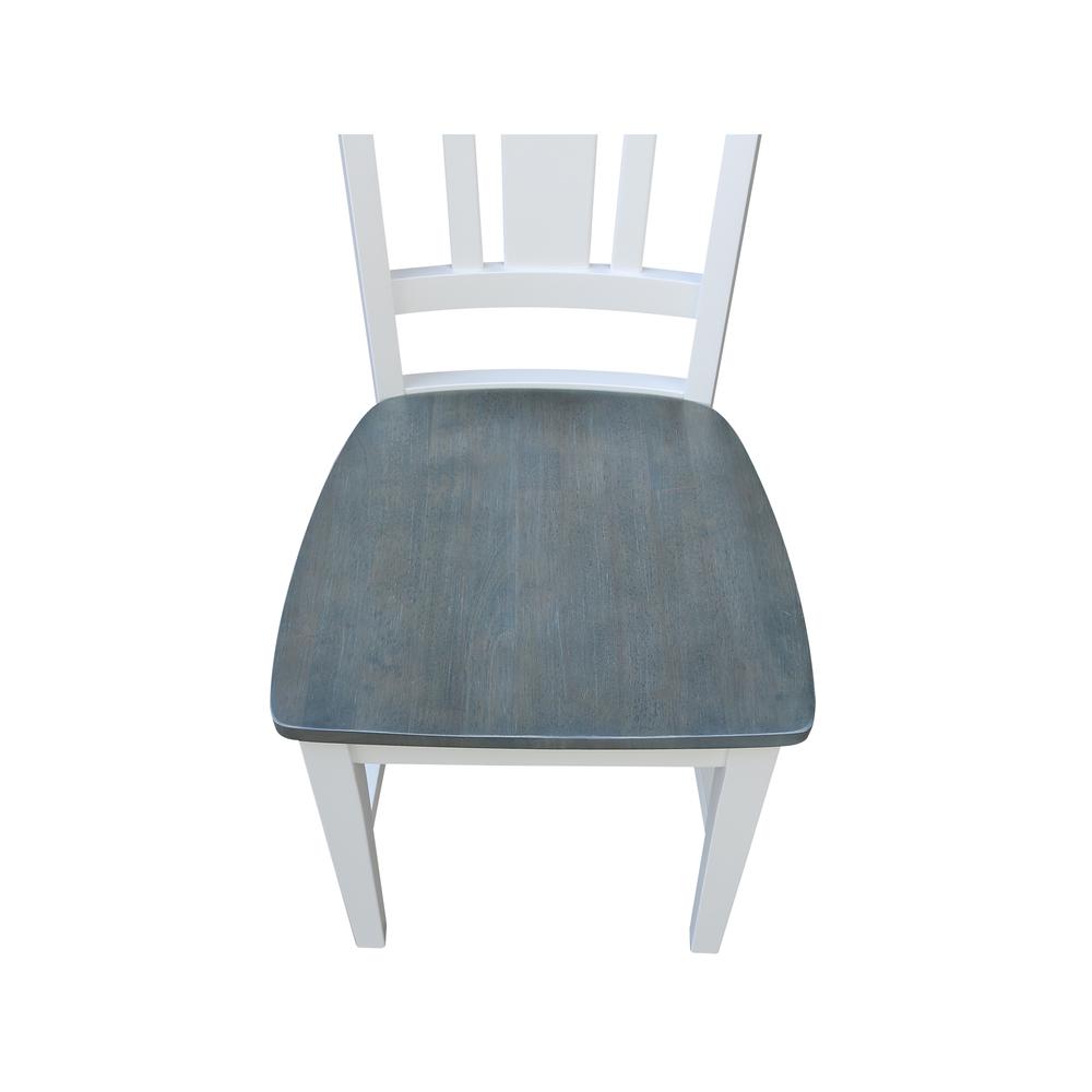 San Remo Splatback Chair, White/Heather Gray. Picture 2