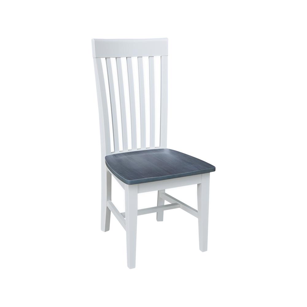 Set of Two Tall Mission Chairs, White/Heather gray. Picture 3