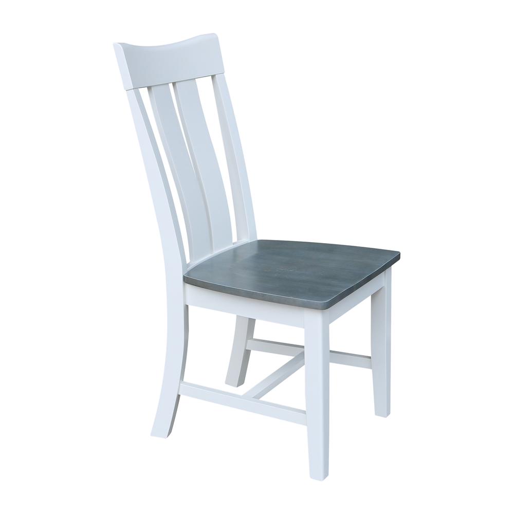 Set of Two Ava Chairs, White/Heather gray. Picture 4