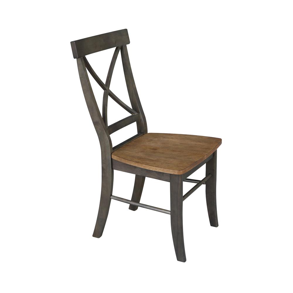 X-Back Chair With Solid Wood Seat  - Set of 2 Chairs. Picture 8