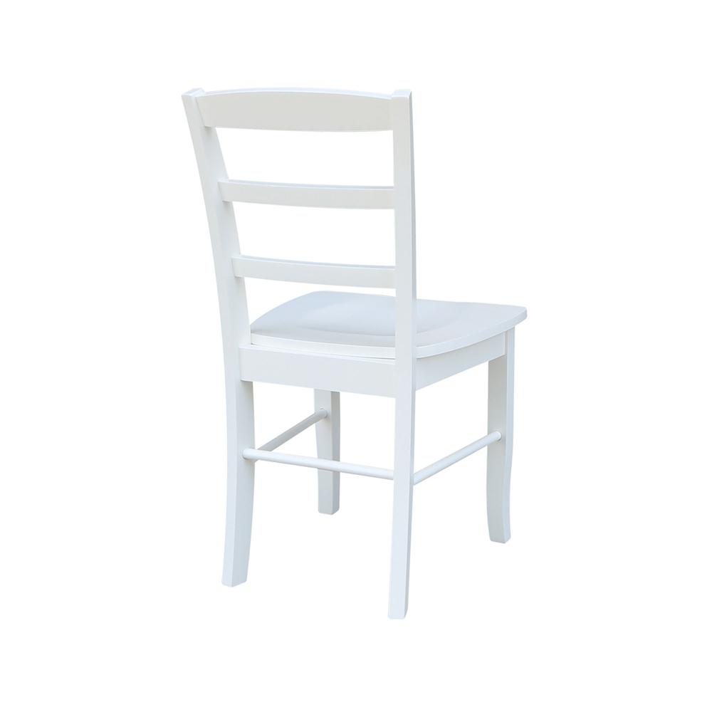 Set of Two Madrid Ladderback Chairs, White. Picture 9