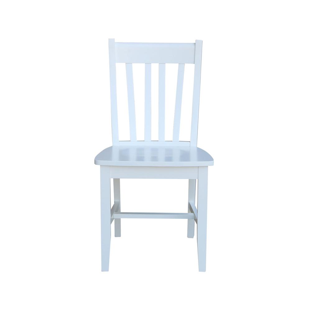 Set of Two Cafe Chairs, White. Picture 5