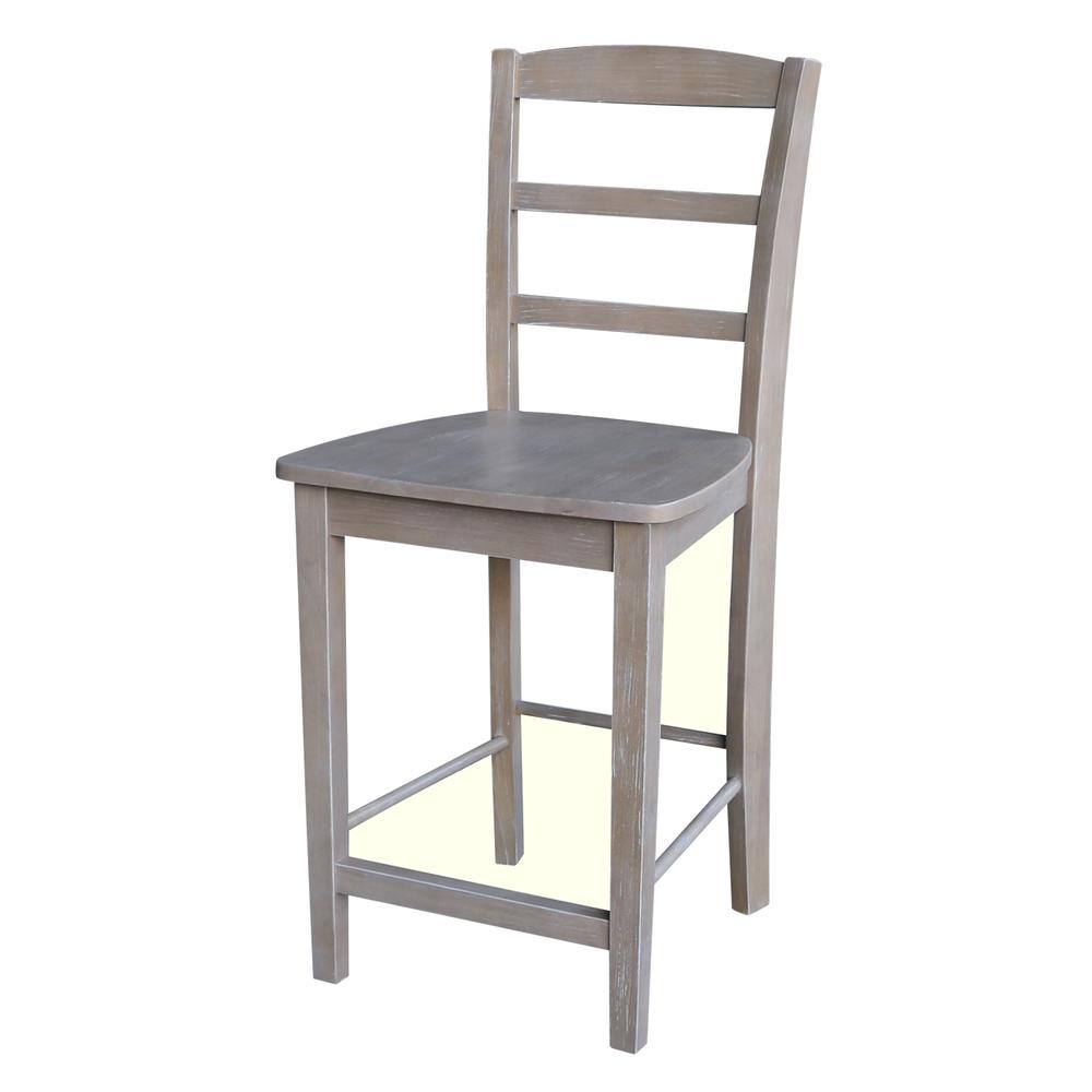Madrid Counter height Stool - 24" Seat Height, Washed Gray Taupe. Picture 1