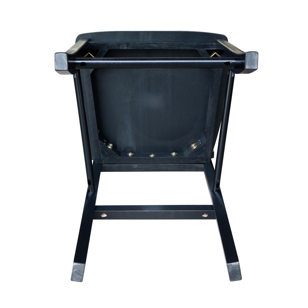 X-Back Counter height Stool - 24" Seat Height, Black. Picture 3