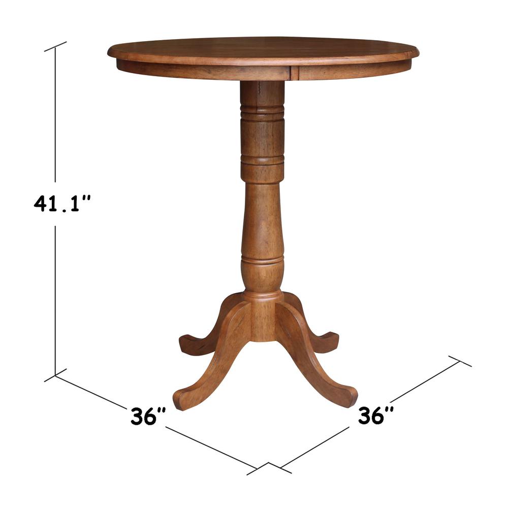 36" Round Top Pedestal Table - 41.1" Height. Picture 3