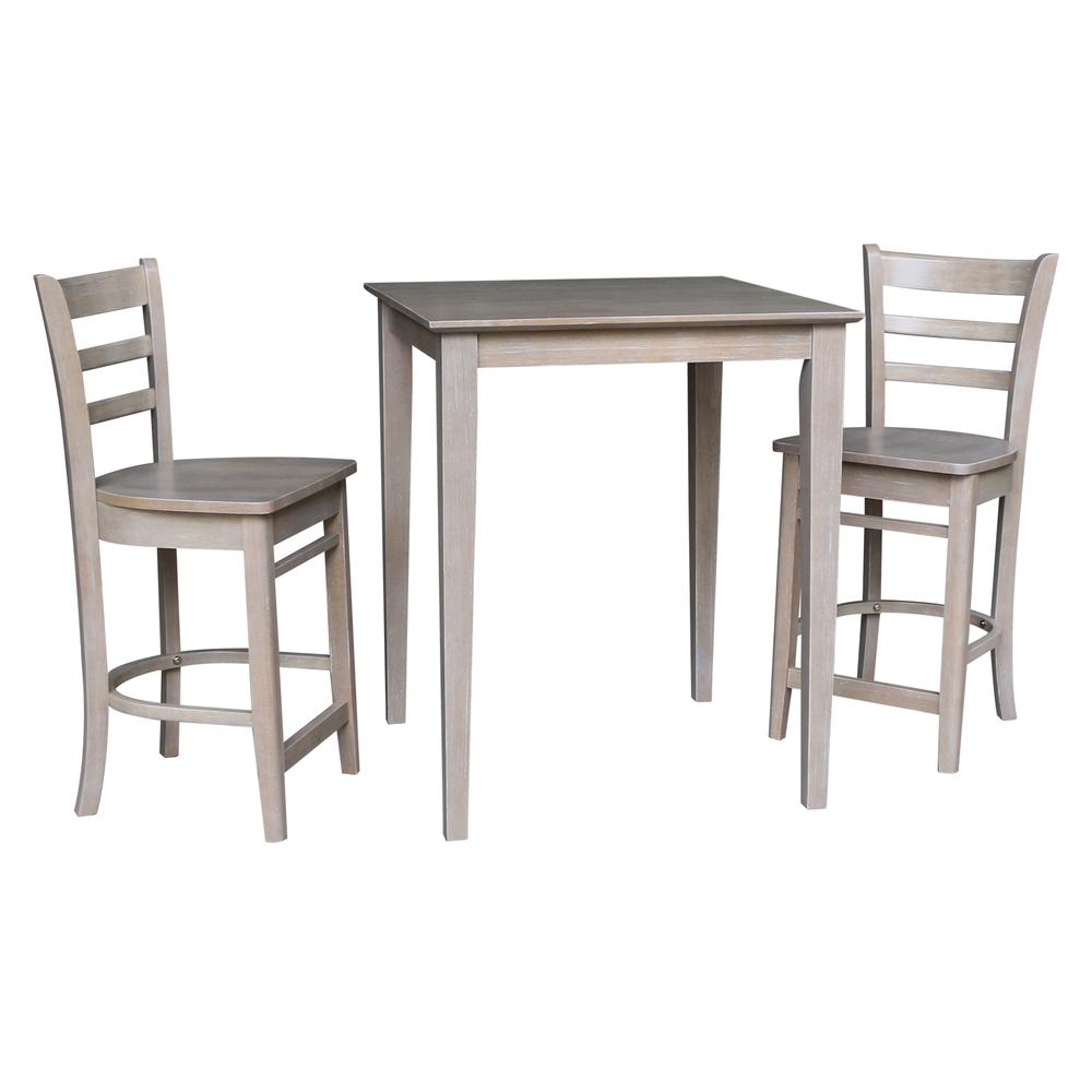 30" x 30" Counter Height Table with 2 Emily Counter Height Stools - 3 Piece Set. Picture 2