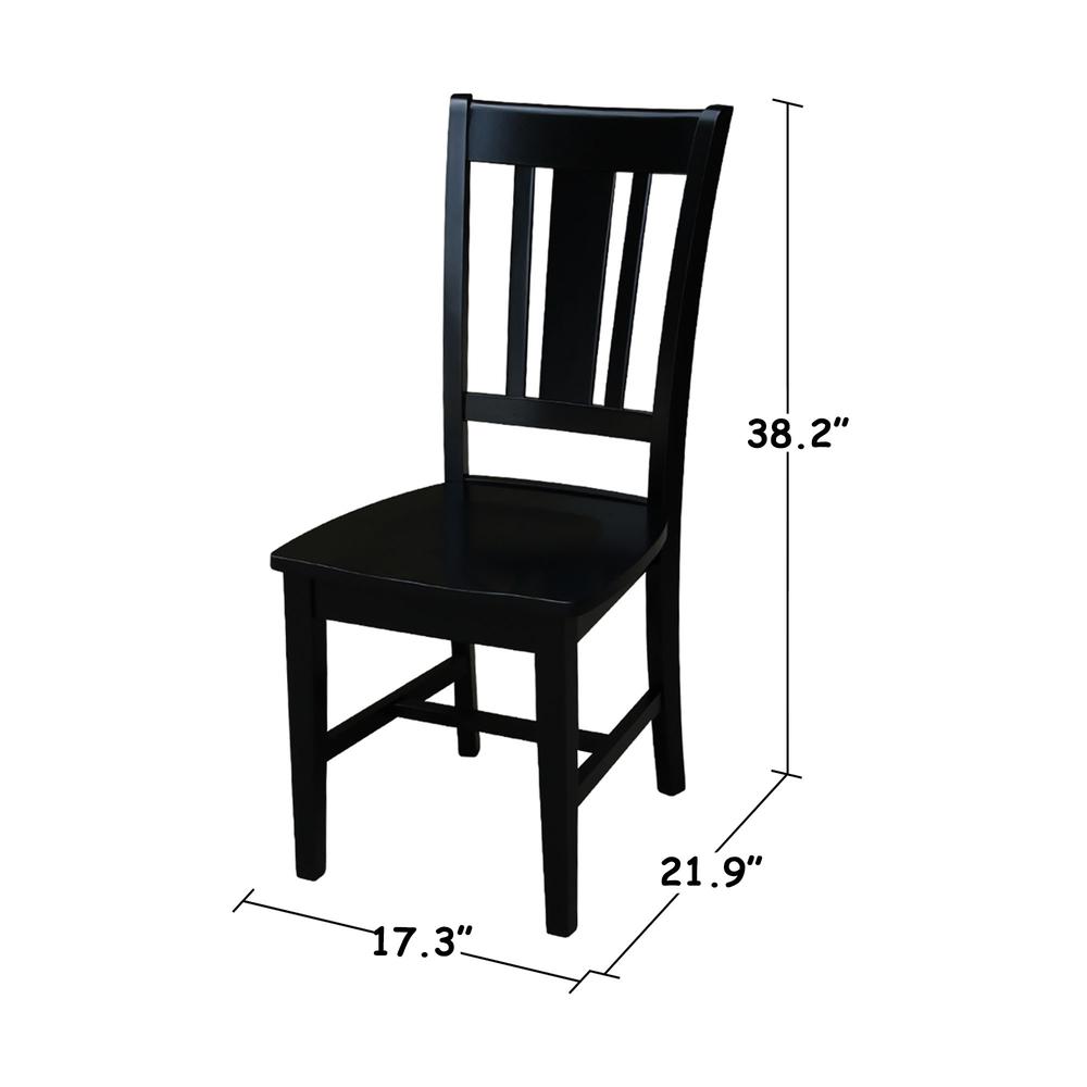 Set of Two San Remo Splatback Chairs, Black. Picture 6