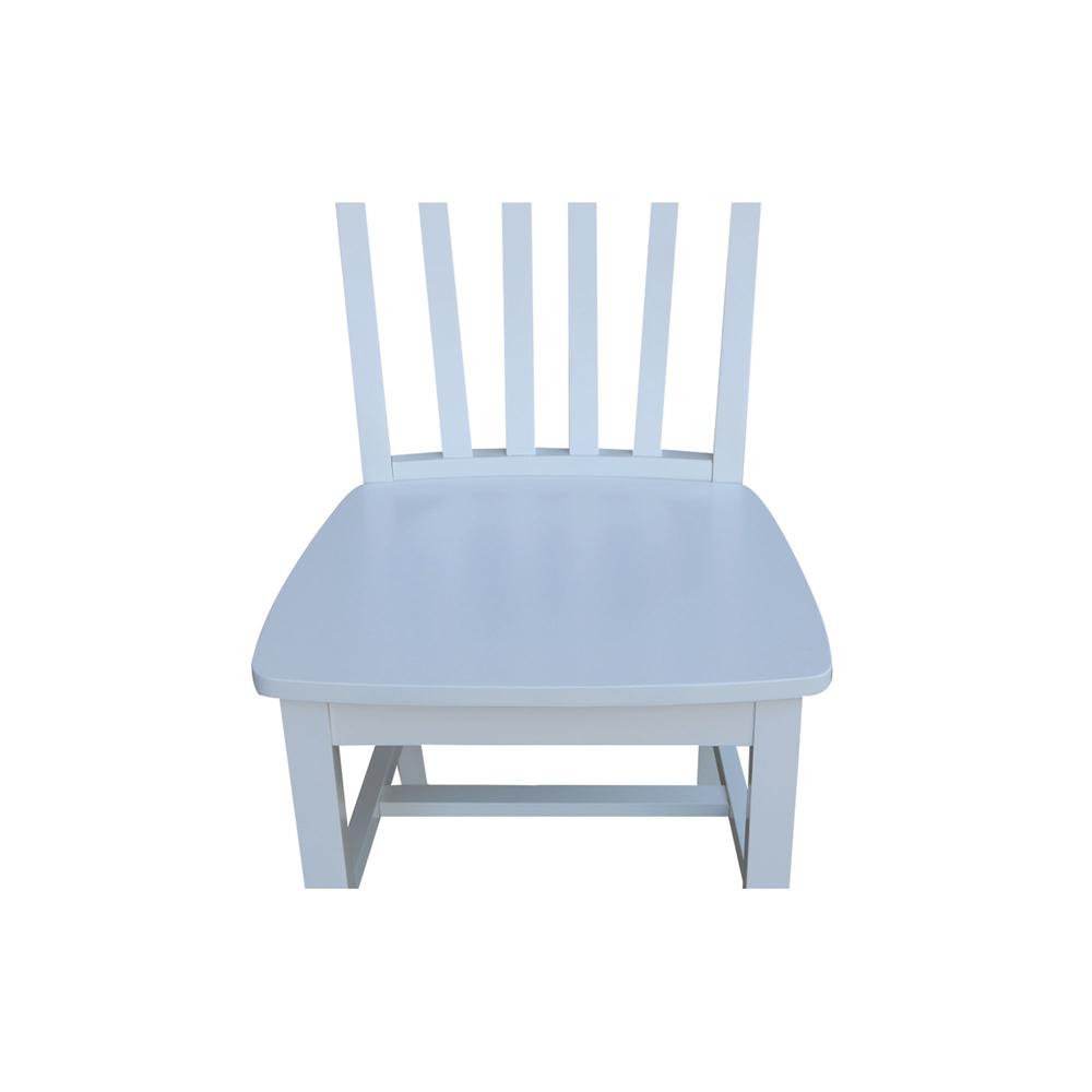 Set of Two Cafe Chairs, White. Picture 2