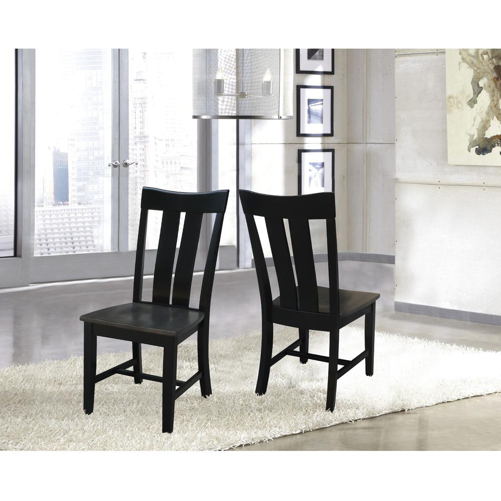 Set of Two Ava Chairs, Coal-Black/washed black. Picture 8