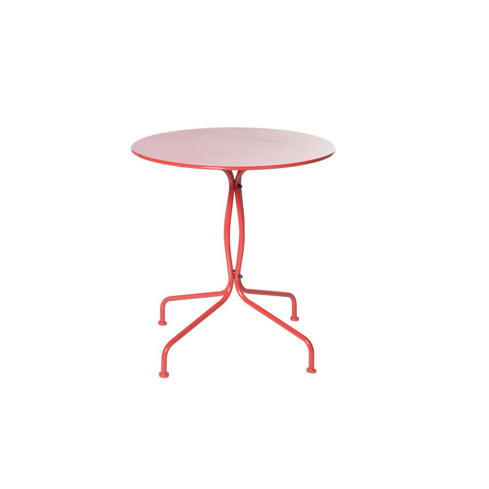 Martini 3 Piece Bistro Set in Cherry Pie Finish with 27.5" Round Bistro Table and 2 Stackable Bistro Chairs. Picture 7